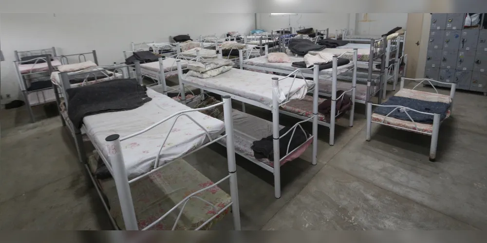 Albergue preparado para acolher pessoas em situação de rua