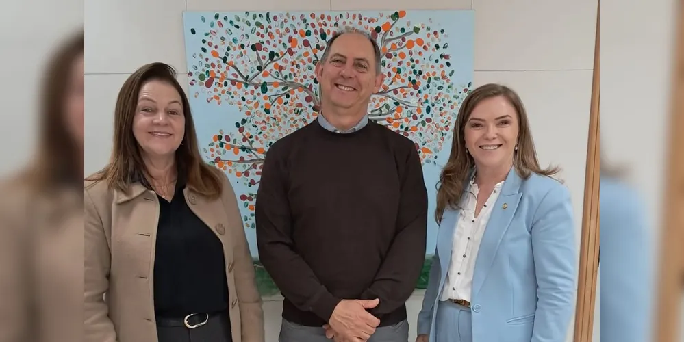 Dircelene, Elias Gomes da Costa e Leandre Dal Ponte estiveram reunidos em Curitiba
