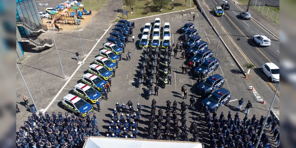 Prefeitura de Ponta Grossa apresentou 58 novas viaturas para o município.