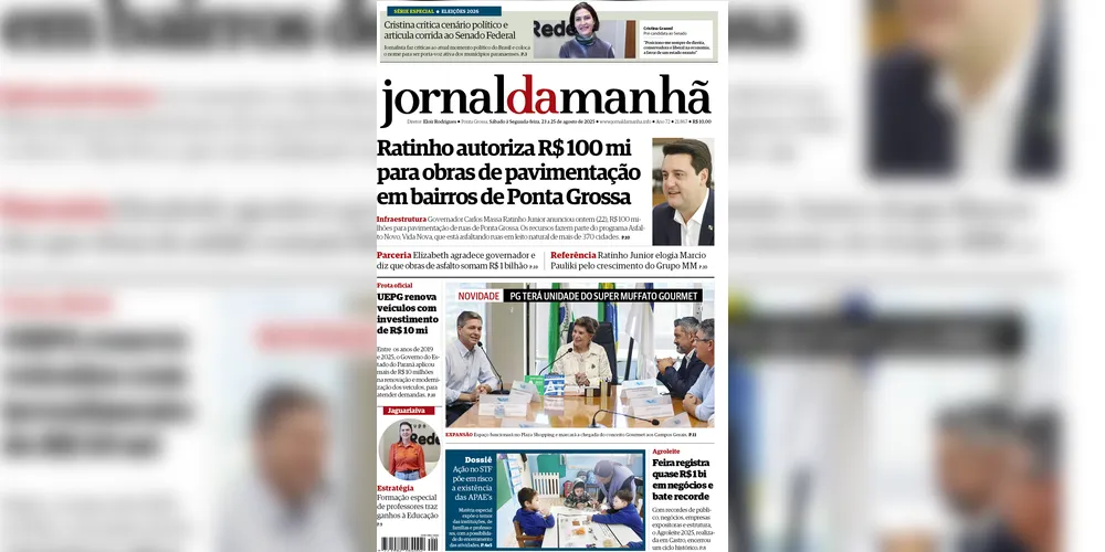 Imagem ilustrativa da imagem Capa da edição deste fim de semana (23, 24 e 25/08/2025), do JM