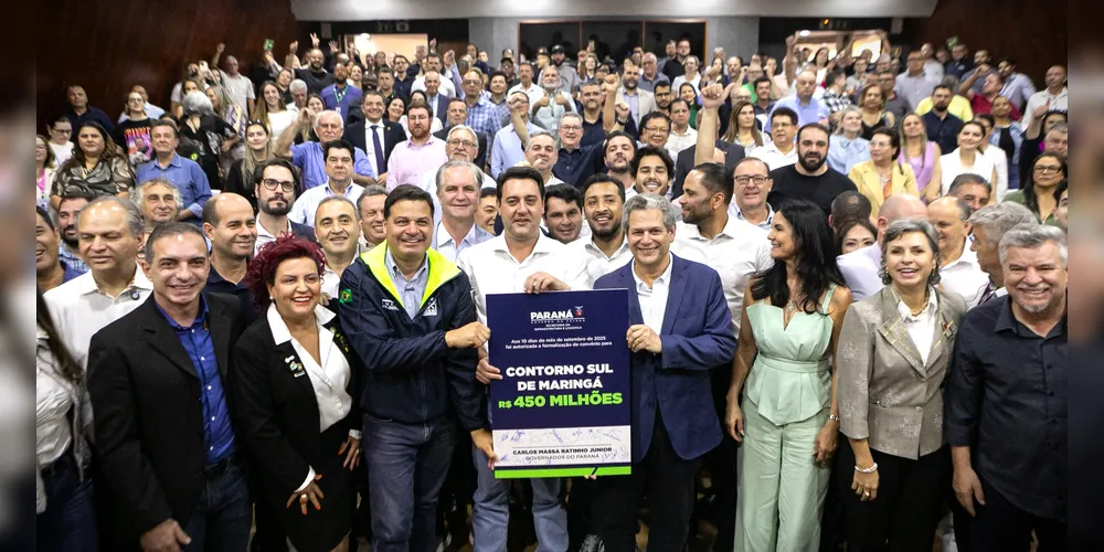 Carlos Massa Ratinho Junior autorizou nesta quarta-feira (10), em Maringá, a celebração de um convênio com a prefeitura