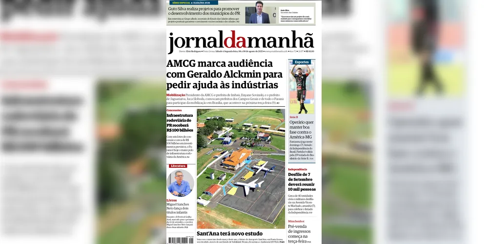 Imagem ilustrativa da imagem Capa da edição deste fim de semana (06, 07 e 08/09/2025), do JM